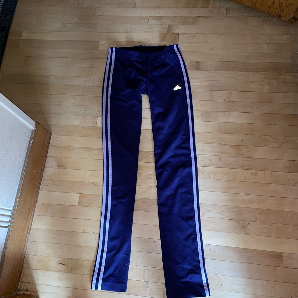2/$50 Adidas purple track style pants ladies size M